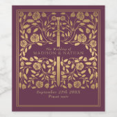 Mauve Royal Mittelalterliche Hochzeit Weinetikett (Einzelnes Label)