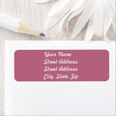 Mauve Rücksendeadresse Sticker (Insitu)