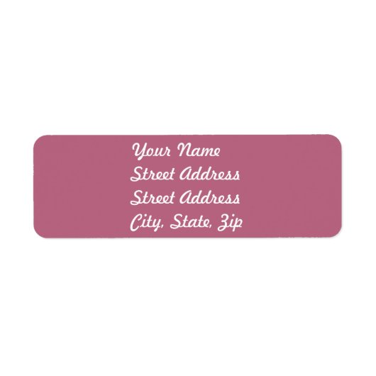 Mauve Rücksendeadresse Sticker (Vorne)