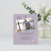 Mauve Sage Blätter FOTO Wedding DANK (Stehend Vorderseite)