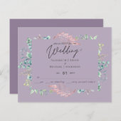 Mauve Sage Botanische Blätter UAWG Budget Hochzeit (Vorne/Hinten)