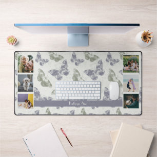 Mauve & Sage Butterflies Foto Collage Schreibtischunterlage