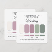 Mauve Sage Green Spring Wedding Palette 2026 Card Einladung (Vorne/Hinten)