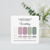 Mauve Sage Green Spring Wedding Palette 2026 Card Einladung (Stehend Vorderseite)