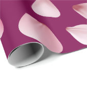 Mauve Sakura Pink Petals Wrapping Paper Geschenkpapier (Rolleneckpunkt)