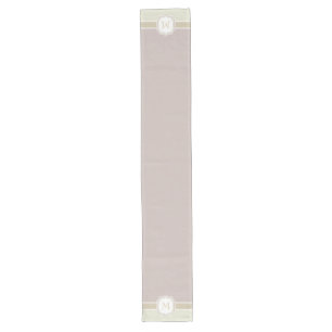Mauve & Sand Monogram Großer Tischläufer