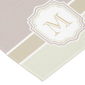 Mauve & Sand Monogram Großer Tischläufer (Ecke)