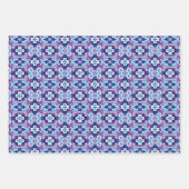 Mauve, Sapphire & Powder Blue Pattern Geschenkpapier Set (Vorderseite 3)