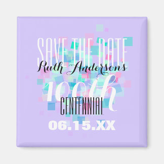 Mauve Save the Date Centennial Personalisiert Magn Magnet