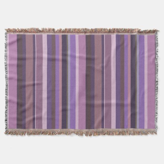 Mauve senkrechte Streifen Decke (Vorderseite)