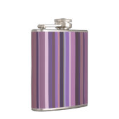 Mauve senkrechte Streifen Flachmann (Rechts)