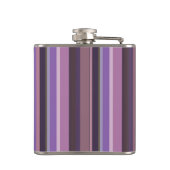 Mauve senkrechte Streifen Flachmann (Rückseite)