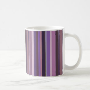 Mauve senkrechte Streifen Kaffeetasse