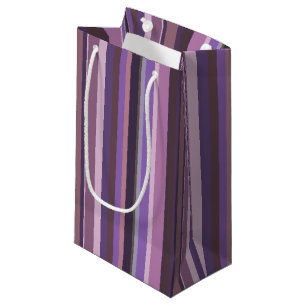 Mauve senkrechte Streifen Kleine Geschenktüte