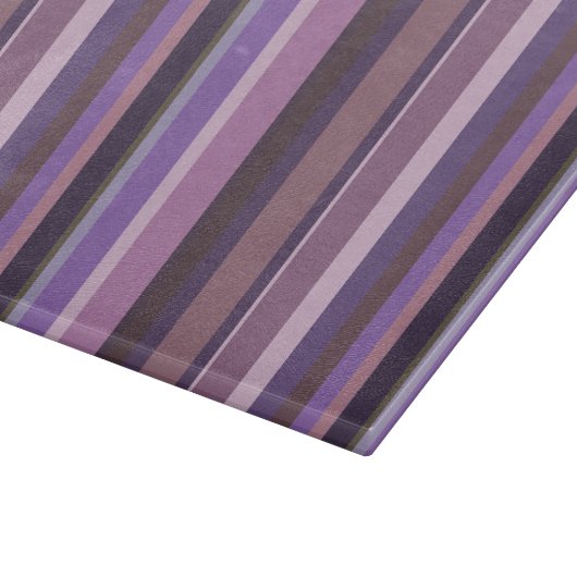 Mauve senkrechte Streifen Schneidebrett (Ecke)