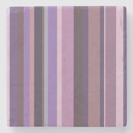 Mauve senkrechte Streifen Steinuntersetzer (Vorderseite)