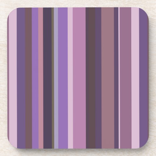 Mauve senkrechte Streifen Untersetzer (Vorderseite)