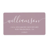 Mauve Shadows Moderne Rücksendeadresse der Skriptf (Vorne)