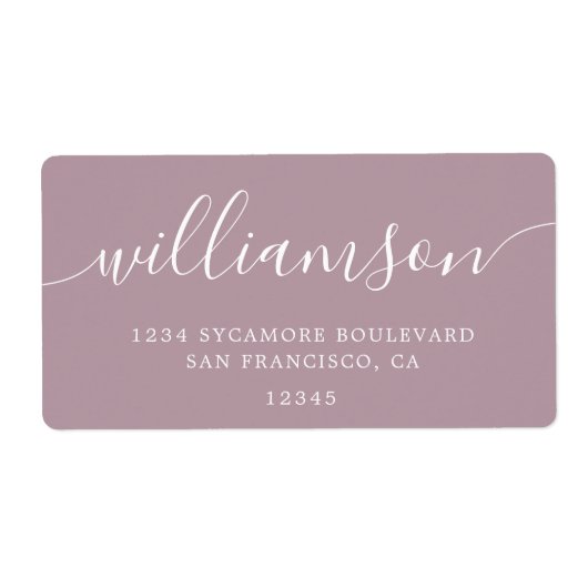 Mauve Shadows Moderne Rücksendeadresse der Skriptf (Vorne)