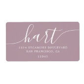 Mauve Shadows Moderne Rücksendeadresse der Skriptf (Vorne)