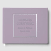 Mauve Simple Stylized Lettering Wedding Gästebuch (Vorderseite)