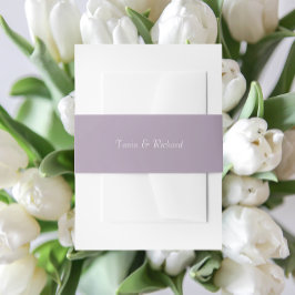 Mauve Simple Stylized Name Wedding Einladungsbanderole