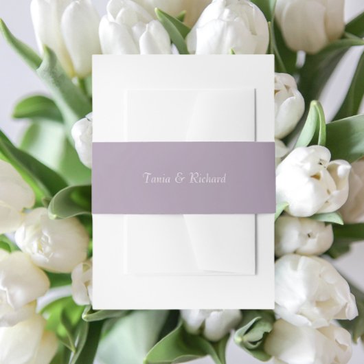 Mauve Simple Stylized Name Wedding Einladungsbanderole