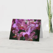 Mauve Singapore Orchid Birthday Card Karte (Vorderseite)