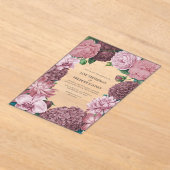 Mauve Smoke, Dusty Peony & Rosewater Clay Wedding Acryleinladungen (Ablage )