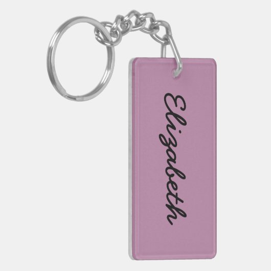 Mauve Solid Color Schlüsselanhänger (Vorderseite links)