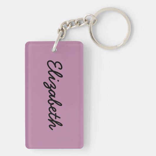 Mauve Solid Color Schlüsselanhänger (Rückseite)