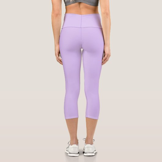 Mauve Solid Schlicht Color Capri Leggings (Rückseite)