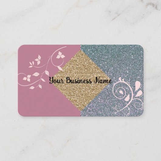 Mauve Sparkle Business Card Visitenkarte (Vorderseite)