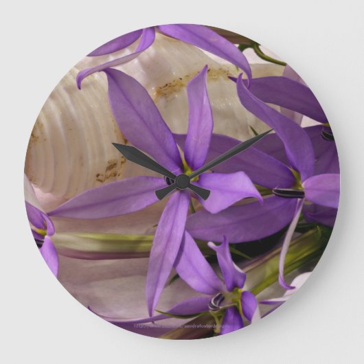 Mauve Starshine Laurentia Große Wanduhr (Vorderseite)