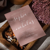 Mauve/staubige Rose Einladung