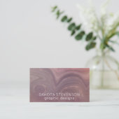 Mauve Strata | Dusty Pink Rose Gold Agate Visitenkarte (Stehend Vorderseite)