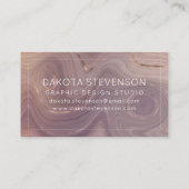 Mauve Strata | Dusty Pink Rose Gold Agate Visitenkarte (Rückseite)