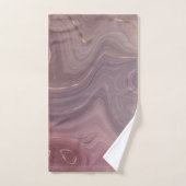Mauve Strata | Dusty Pink und Rose Gold Agate Badhandtuch Set (Handtuch)