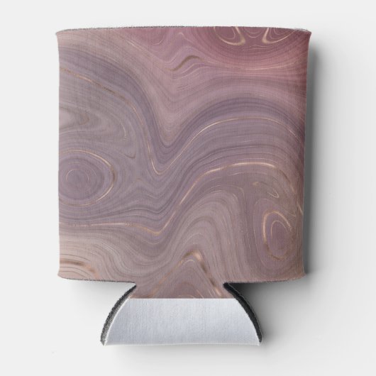 Mauve Strata | Dusty Pink und Rose Gold Agate Dosenkühler (Vorderseite)