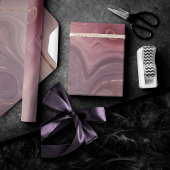 Mauve Strata | Dusty Pink und Rose Gold Agate Geschenkpapier