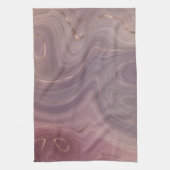 Mauve Strata | Dusty Pink und Rose Gold Agate Geschirrtuch (Vertikal)