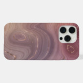 Mauve Strata | Dusty Pink und Rose Gold Agate iPhone Hülle (Rückseite (Horizontal))