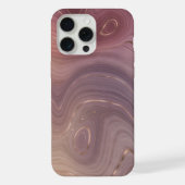 Mauve Strata | Dusty Pink und Rose Gold Agate iPhone Hülle (Rückseite)