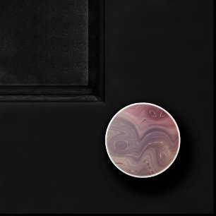 Mauve Strata Dusty Pink und Rose Gold Agate Keramikknauf