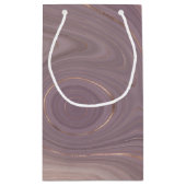 Mauve Strata | Dusty Pink und Rose Gold Agate Kleine Geschenktüte (Rückseite)