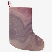 Mauve Strata | Dusty Pink und Rose Gold Agate Kleiner Weihnachtsstrumpf (Vorderseite)
