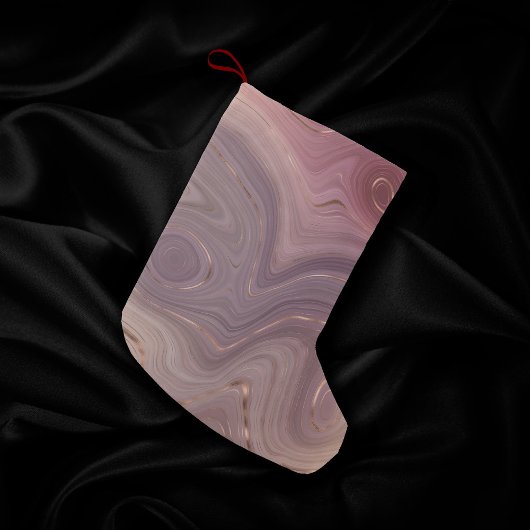 Mauve Strata | Dusty Pink und Rose Gold Agate Kleiner Weihnachtsstrumpf