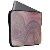 Mauve Strata | Dusty Pink und Rose Gold Agate Laptopschutzhülle (Vorne Rechts)