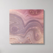 Mauve Strata | Dusty Pink und Rose Gold Agate Leinwanddruck (Vorderseite)