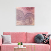 Mauve Strata | Dusty Pink und Rose Gold Agate Leinwanddruck (Insitu (Wohnzimmer))